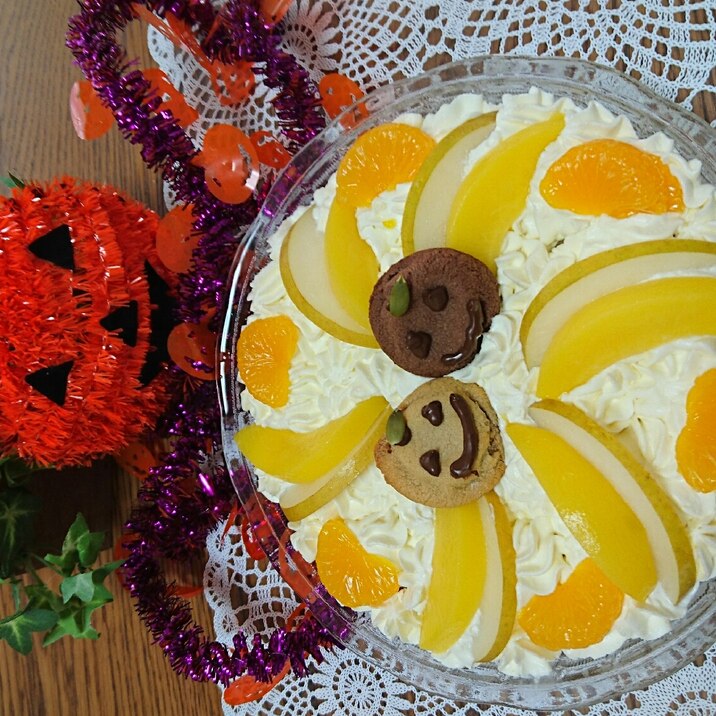 ハロウィンのパーティーに簡単スコップケーキ